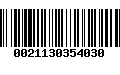 Código de Barras 0021130354030