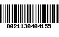 Código de Barras 0021130404155