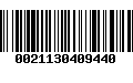 Código de Barras 0021130409440