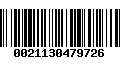 Código de Barras 0021130479726