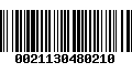 Código de Barras 0021130480210