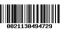 Código de Barras 0021130494729