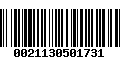 Código de Barras 0021130501731