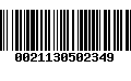 Código de Barras 0021130502349