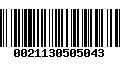 Código de Barras 0021130505043