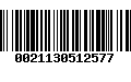 Código de Barras 0021130512577