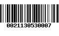 Código de Barras 0021130530007