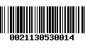 Código de Barras 0021130530014