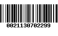 Código de Barras 0021130702299