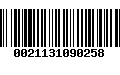 Código de Barras 0021131090258