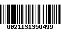 Código de Barras 0021131350499