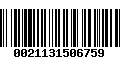 Código de Barras 0021131506759