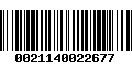 Código de Barras 0021140022677