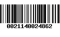 Código de Barras 0021140024862