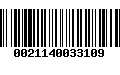 Código de Barras 0021140033109