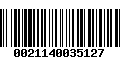 Código de Barras 0021140035127