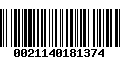 Código de Barras 0021140181374