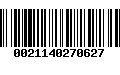 Código de Barras 0021140270627