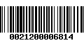 Código de Barras 0021200006814