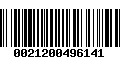 Código de Barras 0021200496141