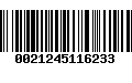 Código de Barras 0021245116233