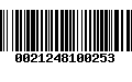 Código de Barras 0021248100253