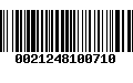 Código de Barras 0021248100710