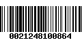 Código de Barras 0021248100864