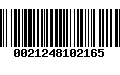 Código de Barras 0021248102165