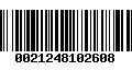 Código de Barras 0021248102608