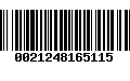 Código de Barras 0021248165115