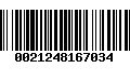 Código de Barras 0021248167034