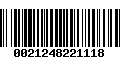 Código de Barras 0021248221118