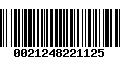 Código de Barras 0021248221125