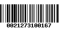 Código de Barras 0021273100167