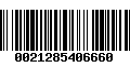 Código de Barras 0021285406660