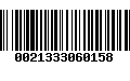 Código de Barras 0021333060158