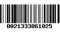 Código de Barras 0021333061025