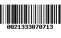 Código de Barras 0021333070713