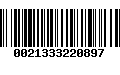 Código de Barras 0021333220897