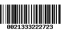 Código de Barras 0021333222723