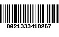 Código de Barras 0021333410267