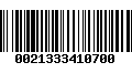 Código de Barras 0021333410700