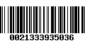 Código de Barras 0021333935036