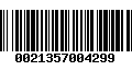 Código de Barras 0021357004299