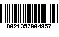 Código de Barras 0021357904957