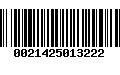 Código de Barras 0021425013222