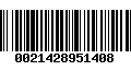 Código de Barras 0021428951408