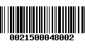 Código de Barras 0021500048002