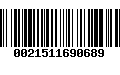 Código de Barras 0021511690689